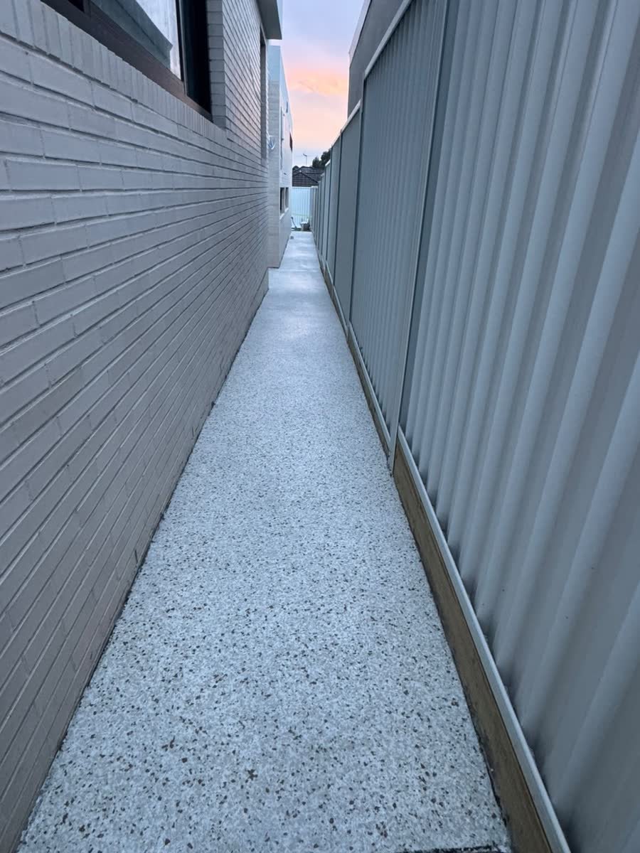 Resurfaced side path in a light finish by Epoxy Flooring NSW